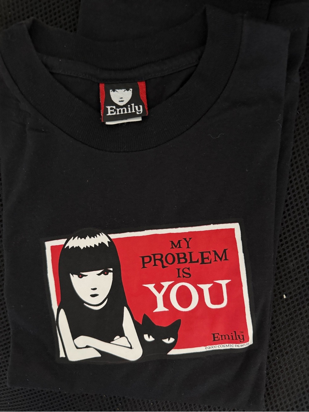 Emily Black Short-Sleeve Graphic Tee - "My Problem Is You"